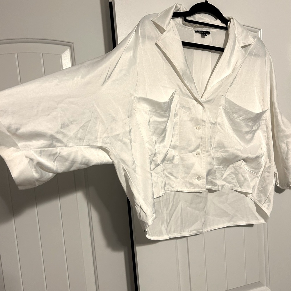 White silky top worn once